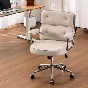 Achetez une chaise de bureau moderne de haute qualité en cuir synthétique confortable, chaise ergonomique pour la maison, chaise pivotante, chaises de bureau - Product Image 6