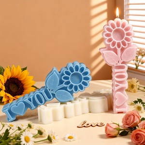Moule à gâteau en silicone en forme de tournesol et de rose pour la Saint-Valentin, décoration DIY, UNIMOUND LFM-216, compatible lave-vaisselle - Product Image 2