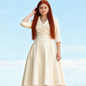 Vestidos Elegantes de Manga Larga con Cintura Ajustada para Mujer, a la Moda - Product Image 5