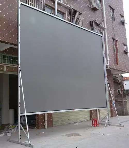 Fast Fold Projection Screen 250 "16:9 Front&rear for Outdoor Home Theater Event Display Camping Screen with Flight case