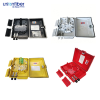 Caja de terminal de acceso de fibra óptica FTTH impermeable de 16 núcleos OTB con cerradura de llave, cajas FAT con colores personalizables para diferentes operadores