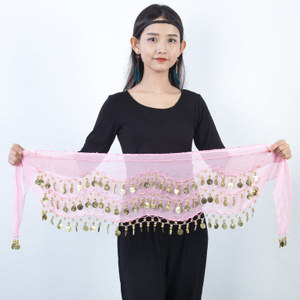 Kostum Tari Perut 2025, Rok, Selendang, Sabuk dengan Barisan Koin Emas - Product Image 3