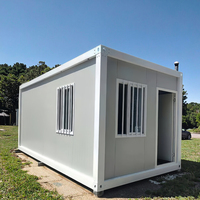 Maison conteneur modulaire préfabriquée et démontable de 20 pieds, portable, à plat, mobile, moderne, pour bureau, maison, salle de sport ou chambre