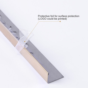 Bordure de <span class=keywords><strong>carrelage</strong></span> moderne en acier inoxydable 304 Ringo Silver de 1 mm en forme de L, étanche et durable, pour murs et sols intérieurs <span class=keywords><strong>d</strong></span>'hôpitaux et <span class=keywords><strong>d</strong></span>'appartements - Product Image 6