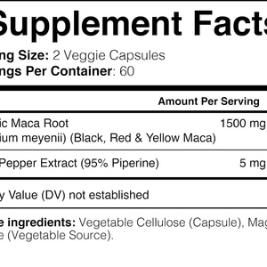 Compléments en gros : Capsules de Maca Noire Plus Haute Puissance pour l'Excitation Masculine 7-en-1 – Distributeurs de Compléments Premium en Gros - Product Image 2