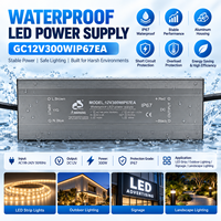 Driver LED étanche IP67 12V 300W 25A, boîtier en aluminium, transformateur LED CE ROHS 198-242V pour éclairage extérieur à LED