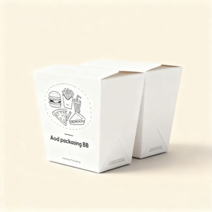 Giấy kraft dùng một lần lấy đi giấy mì và gạo container bữa Ăn gạo hộp giấy dùng một lần giấy bao bì thực phẩm - Product Image 4