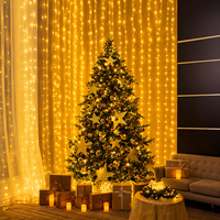 Guirlande lumineuse LED pour intérieur et extérieur, Noël, fête, mariage, vacances, 3M*3M 300LED avec étanchéité IP44 et télécommande