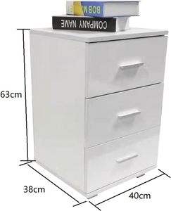 Thanh Lịch Hiện Đại Màu Trắng Bằng Gỗ Đồ Nội Thất Phòng Ngủ Điều Chỉnh Tủ Ngăn Kéo Bàn Cạnh Giường Ngủ Cho Văn Phòng Nhà Khách Sạn Nóng Phòng Khách Bộ Đồ Giường - Product Image 4