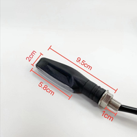 Lámpara Pequeña para Motocicleta, Pantalla LED de 8 Lentes Integrada, Luz Trasera de Freno para Motocicleta