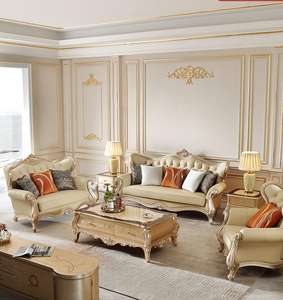 فيلا ملكية الأوروبية منحوتة يدويًا من الخشب الصلب الفاخر الخفيف على الطراز الفرنسي النقي - Product Image 2