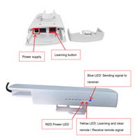 Répéteur de signal sans fil 433,92 MHz avec code d'apprentissage, amplificateur et extension de portée pour système d'alarme, détecteur et capteur pour usage extérieur et domestique