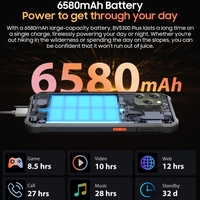 Smartphone Blackview BV5300 Plus de haute qualité, original, 8 Go + 128 Go, 6,1 pouces, étanche, téléphone mobile Android 13, NFC, double SIM, 4G