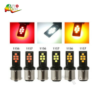 Nouvelle ampoule de frein de voiture universelle à LED pour clignotant S25 BA15S BA15D BAY15D 1156 1157 Canbus, à contact simple ou double