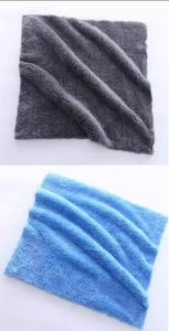 Serviette de cire de voiture en polaire corail ultra-fine fibre 40*40 personnalisée, serviette de cirage et de placage de cristal, serviette de voiture à cheveux longs - Product Image 5