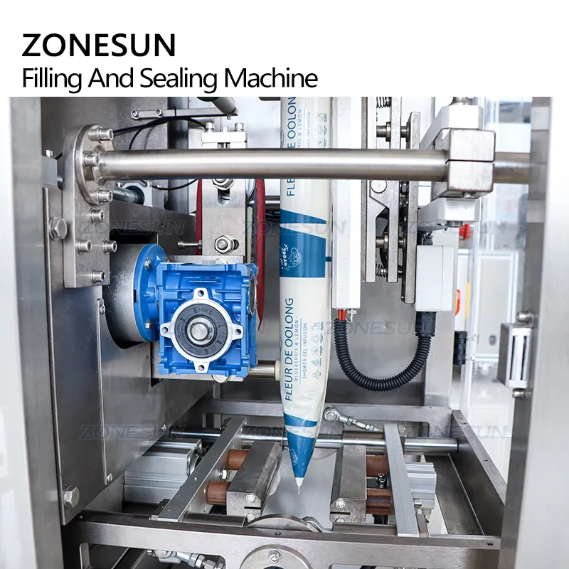 ZONESUN Automatic Bagged Oil Water Milk Small Pouch Sachet Liquid Pouch Filling And Back Side Sealing Packing Machine