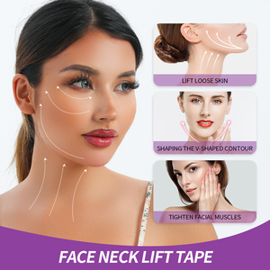 Ruban de lifting facial instantané pour femmes, respectueux de la peau, invisible, patchs <span class=keywords><strong>anti</strong></span>-<span class=keywords><strong>rides</strong></span> en forme de V pour le contour du cou, des yeux et de la mâchoire - Product Image 5
