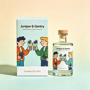 Boîte d'emballage en papier pour bouteille de gin <span class=keywords><strong>London</strong></span> Dry, avec logo personnalisé, pliable, à extrémités rabattables, dorée à chaud, de qualité supérieure, directement de l'usine - Product Image 2