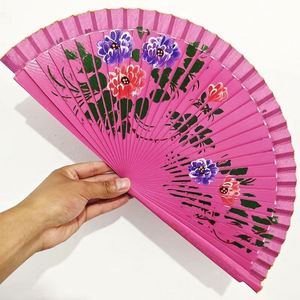 Wholesale Traditional Spanish Solid Color Bamboo Hand Fan Carved Angel Design Classic Cartoon Eco-Friendly Halloween Promotion - Product Image 6