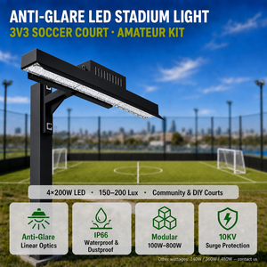 Faro LED per <span class=keywords><strong>Campo</strong></span> <span class=keywords><strong>da</strong></span> Calcio 3v3, Impermeabile IP66, 300W 400W, Illuminazione per Campi Sportivi - Product Image 1