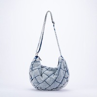Tas Selempang Jeans Kapasitas Besar 2026, Tas Santai Pasangan, Dompet Travel Unisex, Tas Crossbody Denim