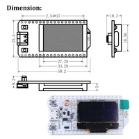 Carte de développement Diymall WiFi LoRa32 V3 avec écran OLED 0,96 pouces, module émetteur-récepteur ESP32-S3 SX1262 863-928 MHz pour Meshtastic