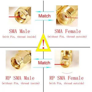 Konektor Sma Male Plug Ke Sma Rpsma Male Female Ke Rpsma Male Plug Rf Adapter Coaxial Cable Plug 1