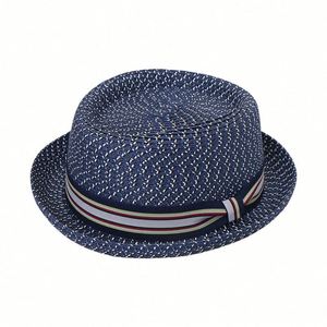 หมวกปีกกว้างพิมพ์ลายสกรีนหลากสีแบบพกพา ขายดี หมวกป้องกันแสงแดด หมวกทรงปอร์คพาย หมวกเฟโดร่าฤดูร้อน - Product Image 3