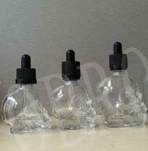 30Ml 60Ml 120Ml Trong Suốt Hình Hộp Sọ Rỗng Dầu Thủy Tinh Nhỏ Giọt - Product Image 6