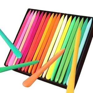 Crayons en plastique sans gâchis 24 couleurs fournitures d'art imperméables vibrantes sans danger pour les tout-petits en vrac scolaire transfrontalier - Product Image 3
