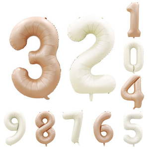 Vente en gros 32 pouces et 40 pouces arc-en-ciel crème caramel couleur aluminium <span class=keywords><strong>film</strong></span> numérique nombre géant ballons pour fête d'anniversaire - Product Image 2
