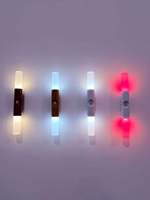 Lampe murale LED magnétique sans fil avec batterie lithium intégrée, détecteur de mouvement, veilleuse, sans perçage, idéale pour les escaliers, en ABS