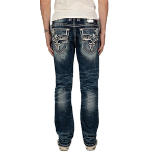 Jeans de Diseño de Lujo Personalizados para Hombre, Jeans de Moda Urbana con Bordado Estilo Hip Hop Y2K - Product Image 2