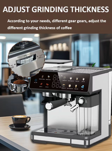 Machine à café expresso semi-automatique en acier inoxydable, cappuccino, Kahve Makinesi, système d'eau chaude, UE, pour hôtel, usage domestique - Product Image 3