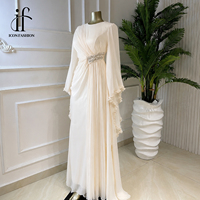 Robe de soirée longue en satin vintage pour femme 2026, col montant, dentelle, boutons, ornée de strass et de perles