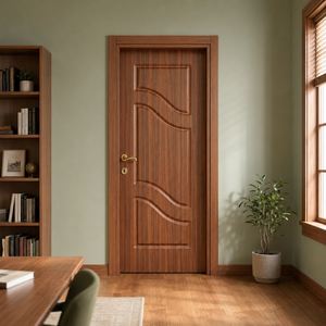 Puerta Interior Curva de Madera Sólida Moderna GA-26S para Baños, Calidad Garantizada - Product Image 1