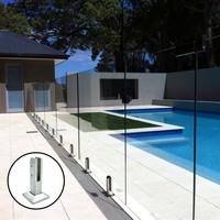 Clôture de piscine moderne en acier inoxydable 304 Système de garde-corps extérieur en verre Garde-corps sans cadre Balustrade