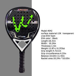 Raquette de padel en carbone 12K de qualité supérieure, forme diamant, renfort structurel, technique - Product Image 3