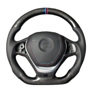 Volante Deportivo Personalizado de Fibra de Carbono Negra y Cuero para <span class=keywords><strong>BMW</strong></span> F30 F35 <span class=keywords><strong>320</strong></span> 325 330 y M3 - Product Image 4