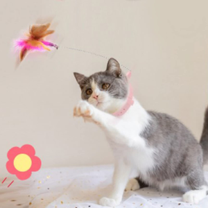 <b>Toys</b> for Pets Silicone Funny <b>Cat</b> Wire Feather Wand Teaser Kitten Collar <b>Cat</b> <b>Toys</b> <b>Interactive</b> Movement <b>Toy</b> - Product Image 3