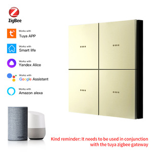 Interruptor de Pared Inteligente Tuya Zigbee de 1 Vía y 10A, Diseño Metálico Minimalista, Compatible con Alexa, Google Assistant, Yandex Alice - Product Image 4