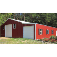 Bâtiment en métaux lourds personnalisé kits de grange à poteau préfabriqué entrepôt de ferme atelier de self-stockage soudage
