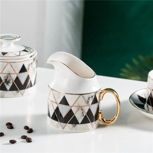 ชุดกาแฟเซรามิกสไตล์ยุโรป ลายกราฟิกเรขาคณิต ชุดกาน้ำชาเซรามิก - Product Image 4