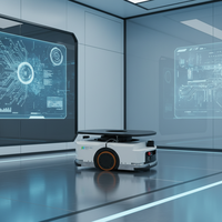 Robot AGV à profil bas de 255 mm de hauteur, capacité de 400 kg, pour le transfert de palettes dans une usine intelligente