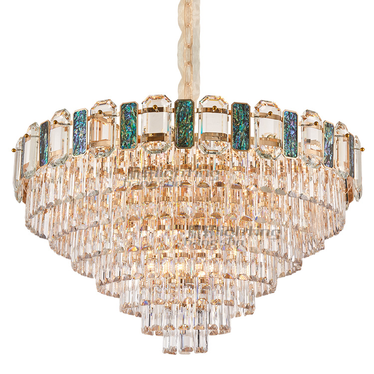 Hot Sale new Luxury Modern Chandeliers restaurant living room Gold Pendent Chandelier clear K9 crystal chandeliers 2022