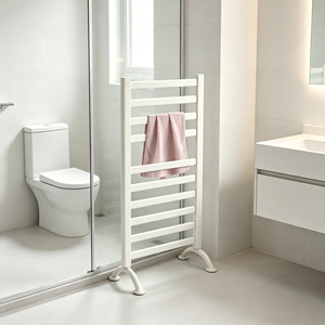 Sèche-serviettes électrique mural ou sur pied en acier doux 10 bars, chauffe-serviettes chauffant pour <span class=keywords><strong>salle</strong></span> <span class=keywords><strong>de</strong></span> <span class=keywords><strong>bain</strong></span>, à brancher - Product Image 2