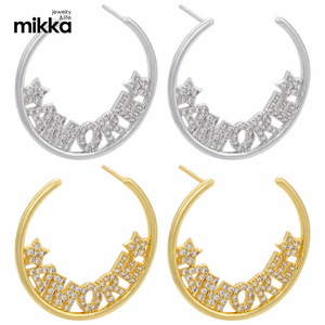Boucles d'oreilles clous minimalistes en argent S925, fabriquées à la main, de qualité supérieure, différents types, pour enseignant, avec lettre formelle, OEM - Product Image 2