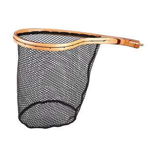 Red <span class=keywords><strong>de</strong></span> Pesca SEA PRO <span class=keywords><strong>de</strong></span> Madera <span class=keywords><strong>de</strong></span> Alcanfor Dorado con Malla Recubierta, Hebilla Magnética Resistente, Micro Ligera para Pesca <span class=keywords><strong>de</strong></span> Boca <span class=keywords><strong>de</strong></span> Caballo - Product Image 2