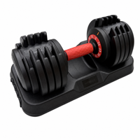 Ensemble d'haltères à réglage rapide 25 lb, plaques en acier, poignée TPE, 10 niveaux de réglage par cadran pour la maison, la salle de sport, fournisseur OEM de fitness en gros