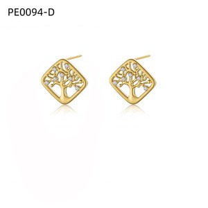 ต่างหูแฟชั่นประดับเซอร์โคเนียสตั๊ด PE0094 สำหรับผู้หญิงเครื่องประดับคุณภาพสูง - Product Image 2